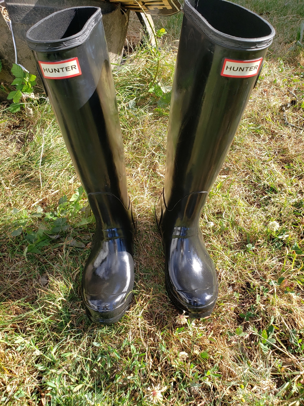 Hunter Glossy Black Tall Rain Boots
